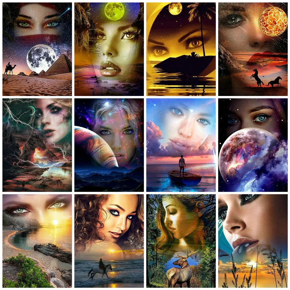 Full Drill Round/Square Diamond Painting Moon Woman 5D Diy Diamond Embroidery Landscape Rhinestone Mosaic Cross Stitch Kit Decor
Full Drill Round/Square Diamond Painting Moon Woman 5D Diy Diamond Embroidery Landscape Rhinestone Mosaic Cross Stitch Kit Decor