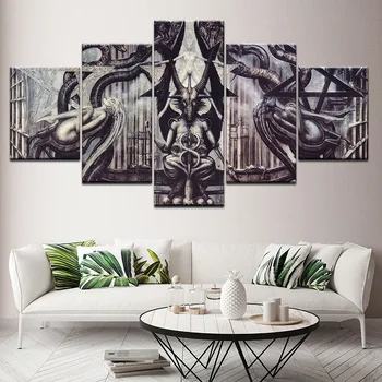 Canvas Painting 5 Pieces Alien Art Promotion Baphomet Wall Artwork Painting Modular Wallpapers Poster Print Home Decor Modern
Canvas Painting 5 Pieces Alien Art Promotion Baphomet Wall Artwork Painting Modular Wallpapers Poster Print Home Decor Modern
