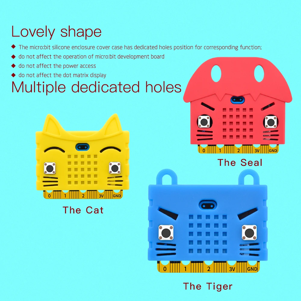 Silicone case for Micro:bit colorfull Protective Silicone Box Shell Enclosure for BBC Micro:bit Board
Silicone case for Micro:bit colorfull Protective Silicone Box Shell Enclosure for BBC Micro:bit Board
