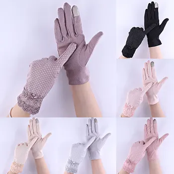 Dot Lace Sunscreen Gloves Summer Spring Lady Stretch Touch Screen Anti Uv Slip Resistant Driving Glove Breathable Women Guantes
Dot Lace Sunscreen Gloves Summer Spring Lady Stretch Touch Screen Anti Uv Slip Resistant Driving Glove Breathable Women Guantes