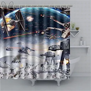 Fashion Star War Science War Bathroom Curtain Spaceship Waterproof Polyester Bath Shower Curtain For Children Decor Shower Sets 
Fashion Star War Science War Bathroom Curtain Spaceship Waterproof Polyester Bath Shower Curtain For Children Decor Shower Sets