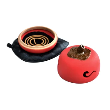 Red Cloud Incense Burner Small Persimmon Ceramic Aroma Furnace Desktop Adornment (Red)
Red Cloud Incense Burner Small Persimmon Ceramic Aroma Furnace Desktop Adornment (Red)
