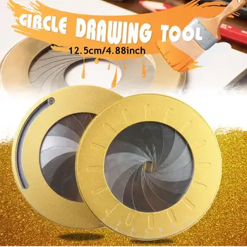 Precise Math Measuring Ruler Stainless Steel Round Baking Adjustable Inspiring Circle Drawing Tool Party Rotary Stationery