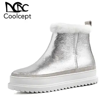 CoolCept Snow Boots Winter Round Toe Platform Thick Bottom Furry Warm Shoes Women Ankle Boots Zipper height increasing Size 43
CoolCept Snow Boots Winter Round Toe Platform Thick Bottom Furry Warm Shoes Women Ankle Boots Zipper height increasing Size 43