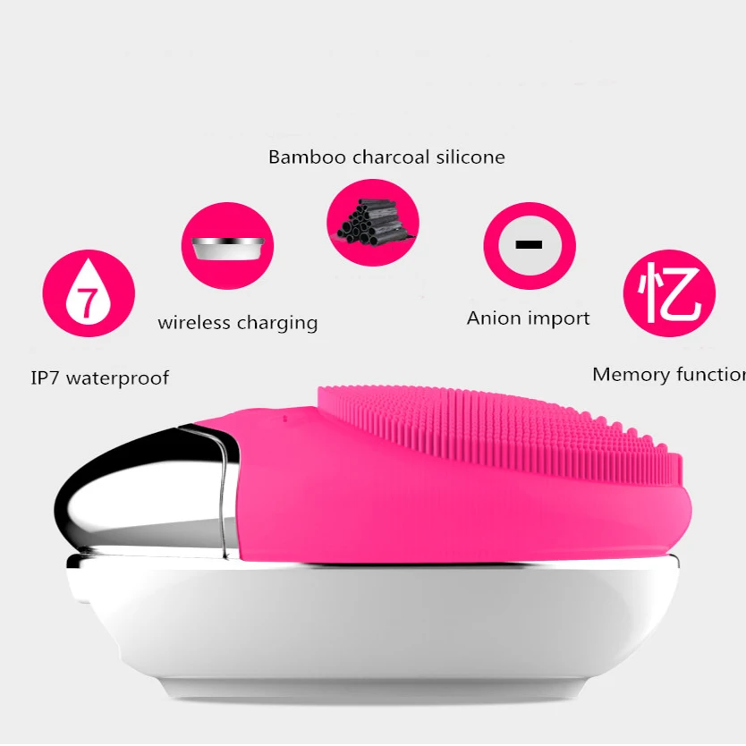Electric Wireless Facial Cleansing Brush Anion Imported Waterproof bamboo charcoal Silicone Face foreoing Cleaning Massage Brush
Electric Wireless Facial Cleansing Brush Anion Imported Waterproof bamboo charcoal Silicone Face foreoing Cleaning Massage Brush
