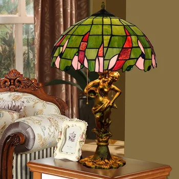 40cm American rural green beads colored glass living room dining room bedroom bedside beauty table lamp
40cm American rural green beads colored glass living room dining room bedroom bedside beauty table lamp