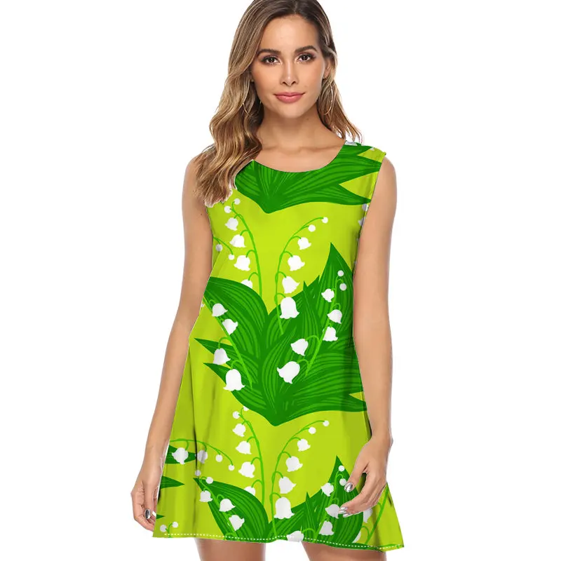 Floral with lily-of-the-valley flowers 2019 Women Chiffon Dress Print Summer Style Womens Dress Sleeveless Party Dresses Sundres
Floral with lily-of-the-valley flowers 2019 Women Chiffon Dress Print Summer Style Womens Dress Sleeveless Party Dresses Sundres