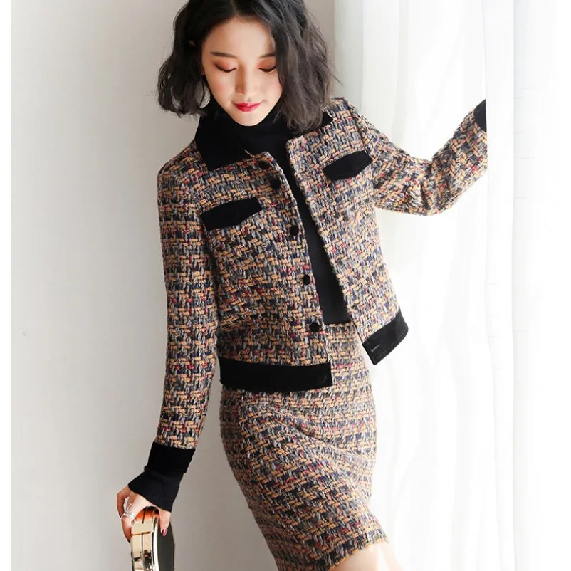 Autumn 2019 New Woolen Suit Hepburn Style Two Piece Set Turn-down Collar Women 2 Piece Set
Autumn 2019 New Woolen Suit Hepburn Style Two Piece Set Turn-down Collar Women 2 Piece Set