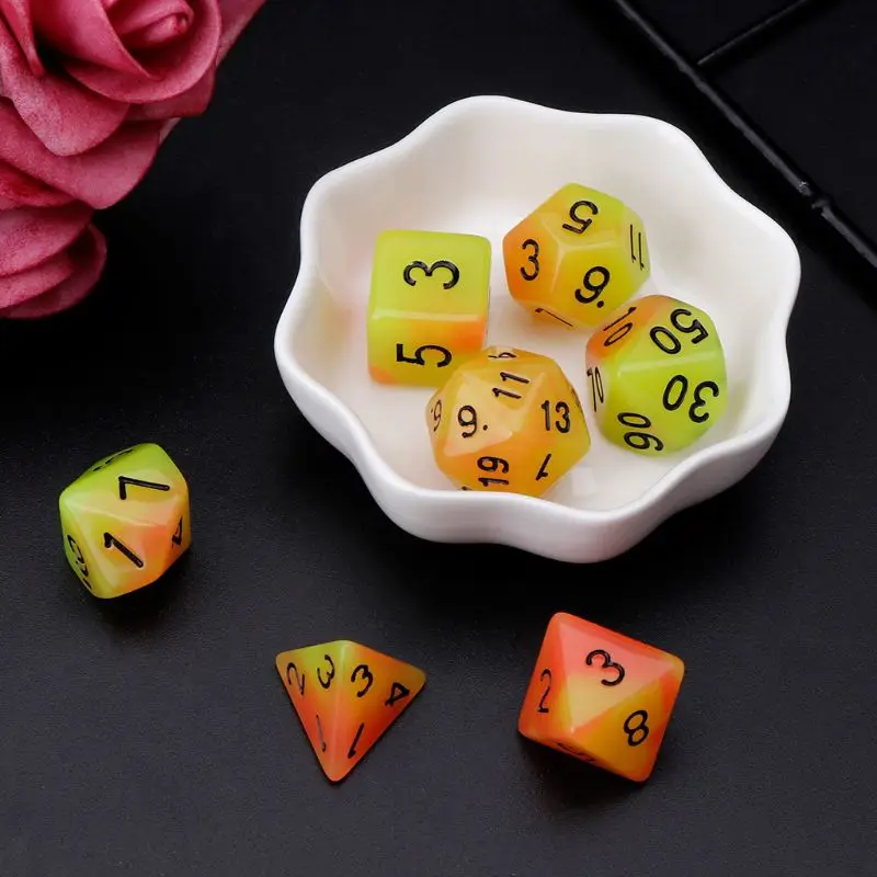 7pcs/set Luminous Polyhedral Sided Dice D4 D6 D8 D10 D12 D20 Set For Dungeons & Dragon D&D RPG Poly Game G8TD
7pcs/set Luminous Polyhedral Sided Dice D4 D6 D8 D10 D12 D20 Set For Dungeons & Dragon D&D RPG Poly Game G8TD