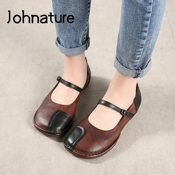 Johnature Mixed Colors Flats Shoes Woman 2020 New Spring Buckle Strap Square Toe Genuine Leather Sewing Leisure Ladies Shoes
Johnature Mixed Colors Flats Shoes Woman 2020 New Spring Buckle Strap Square Toe Genuine Leather Sewing Leisure Ladies Shoes