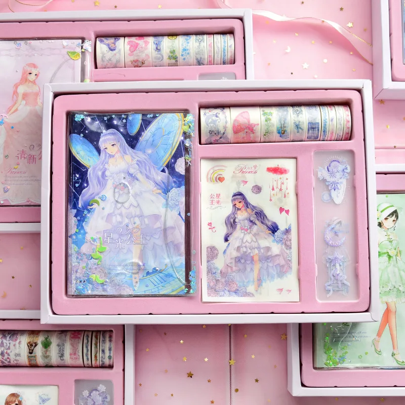 Kawaii Student Kpop Journal Notebook Princess Stationery Set Flower Hand Account Sticker Gift Box Set School Office Supplies
Kawaii Student Kpop Journal Notebook Princess Stationery Set Flower Hand Account Sticker Gift Box Set School Office Supplies