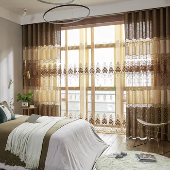 2019 New European Stitched Embroidery Shade Curtains for Living Dining Room Bedroom.
2019 New European Stitched Embroidery Shade Curtains for Living Dining Room Bedroom.