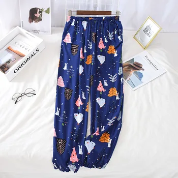 Floral Printed Women Sleep Bottoms Spring Summer Comfort Loose Sleepwear Pants Elasticity Waist Ladies Large Homewear Pants
Floral Printed Women Sleep Bottoms Spring Summer Comfort Loose Sleepwear Pants Elasticity Waist Ladies Large Homewear Pants