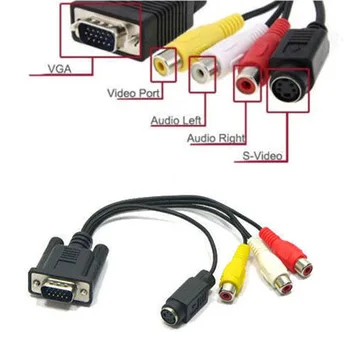 VGA SVGA to S-Video 3 RCA AV TV Out Cable Adapter Converter for PC Computer Laptop VH99
VGA SVGA to S-Video 3 RCA AV TV Out Cable Adapter Converter for PC Computer Laptop VH99
