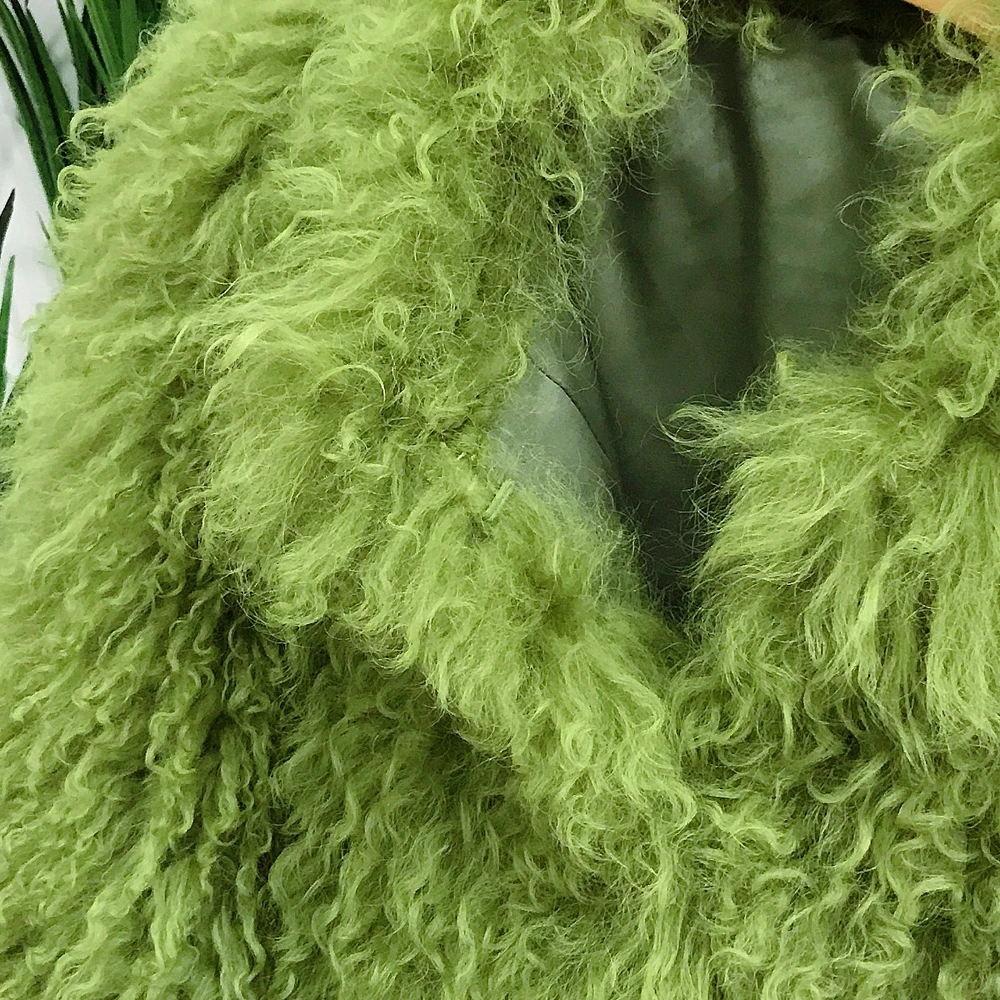 Perfect Grass Green Color AU1036 Quick Shipping New Fashion 100% Real Hand Knit Sheep Fur Overcoat 2020 9 Perfect Grass Green Color AU1036 Quick Shipping New Fashion 100% Real Hand Knit Sheep Fur Overcoat 2020 9