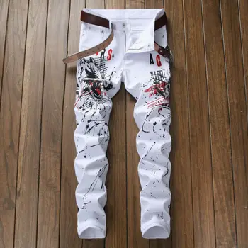 Men Fashion Skinny Jeans Slim Fit White Pants 3D Print Wolf Clubwear Trouses
Men Fashion Skinny Jeans Slim Fit White Pants 3D Print Wolf Clubwear Trouses