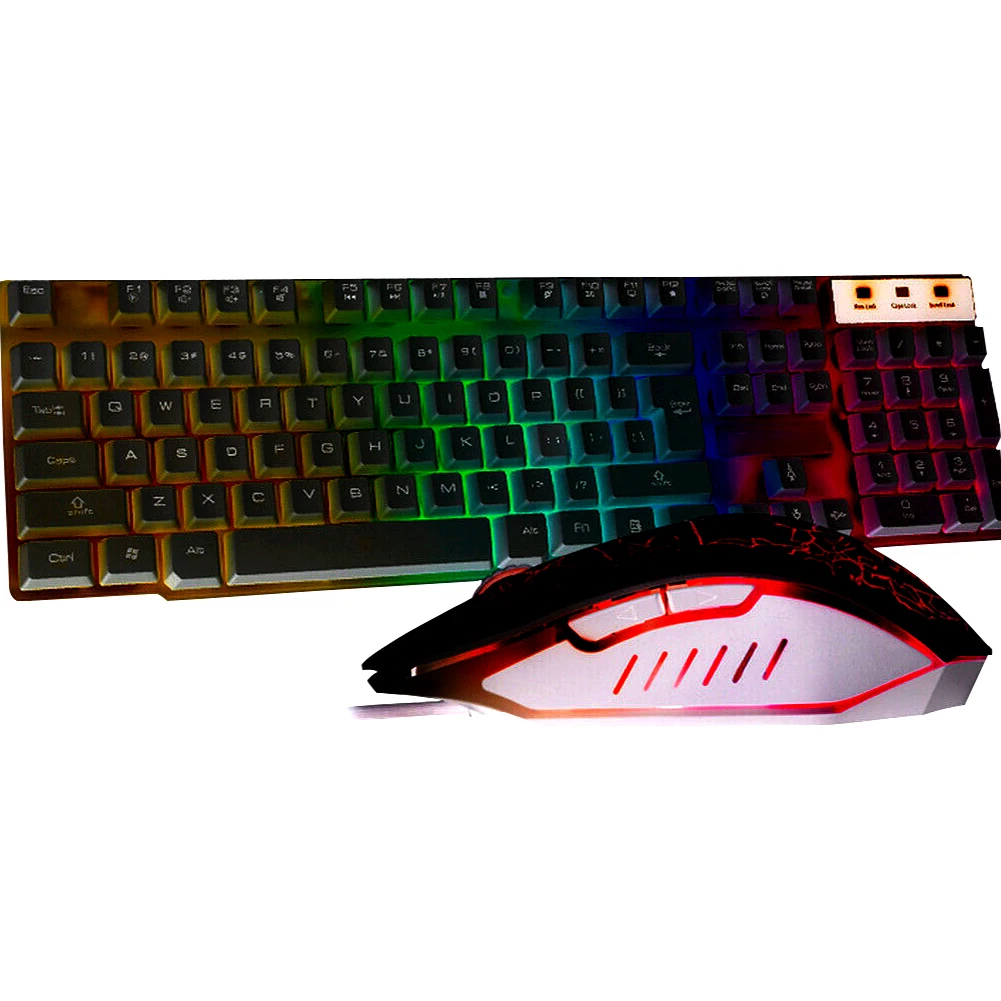 104 Keys Keyboard Mouse Set Desktop Laptop Computer Glowing Game Mechanical Feeling Wired Usb LED Gaming Keyboard Mouses Set
104 Keys Keyboard Mouse Set Desktop Laptop Computer Glowing Game Mechanical Feeling Wired Usb LED Gaming Keyboard Mouses Set
