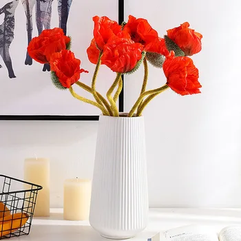 Artificial Poppy Silk Flowers Branch Flocked Fake Flowers Floral Arrangement Home Wedding Decoration
Artificial Poppy Silk Flowers Branch Flocked Fake Flowers Floral Arrangement Home Wedding Decoration