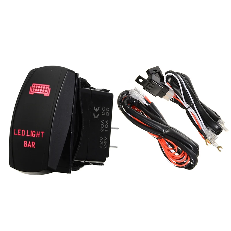 1set Universal LED Work Light Bar Laser Rocker Switch Wiring Harness Kit Loom With 40A Relay Fuse For Cars Truck Motorcycle Boat
1set Universal LED Work Light Bar Laser Rocker Switch Wiring Harness Kit Loom With 40A Relay Fuse For Cars Truck Motorcycle Boat