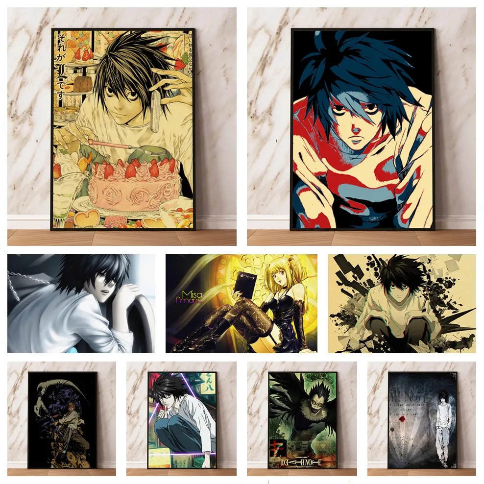 Classic Anime Series Death Note Posters Retro Decoration Art Decor Painting Home Bar Room Wall Kawaii RoomDecor Canvas Poster
Classic Anime Series Death Note Posters Retro Decoration Art Decor Painting Home Bar Room Wall Kawaii RoomDecor Canvas Poster