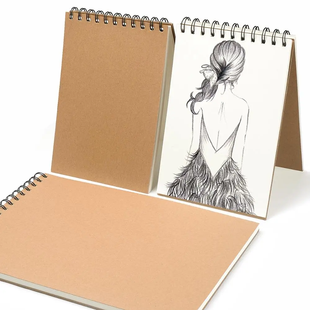 A4/A5 Professional Spiral Bound Sketchbook, Each Pad has 30-Sheets,60 Pages Soft Cover Blank Notebook 160GSM Raw Wood Pulp Paper
A4/A5 Professional Spiral Bound Sketchbook, Each Pad has 30-Sheets,60 Pages Soft Cover Blank Notebook 160GSM Raw Wood Pulp Paper