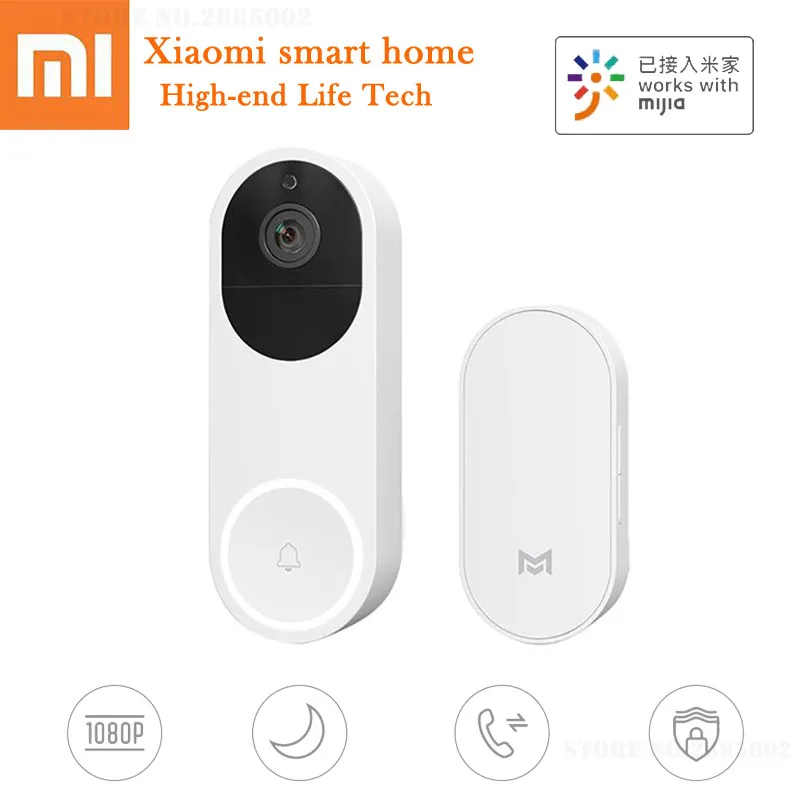 Xiaomi Xiaomo AI Face Identification 1080P IR Night Vision Video Doorbell Motion Detection SMS Push Intercom home Smart doorbell
Xiaomi Xiaomo AI Face Identification 1080P IR Night Vision Video Doorbell Motion Detection SMS Push Intercom home Smart doorbell