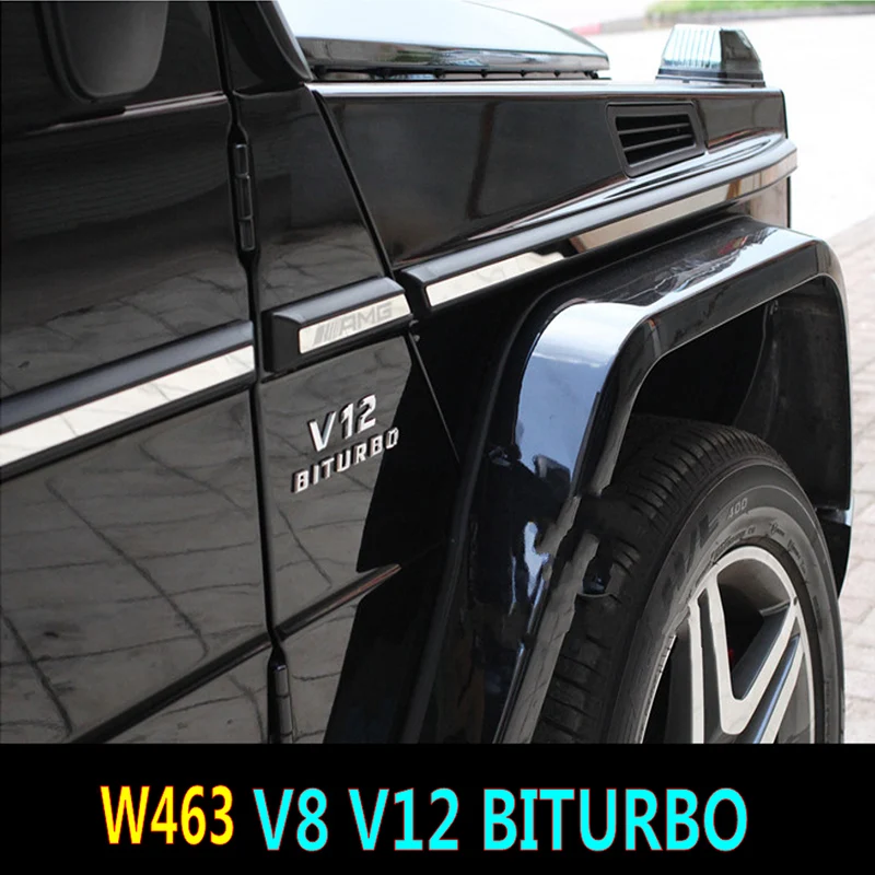3D car sticker fender black silver V8 V12 BITURBO LOGO FOR Mercedes-Benz S65 ML63 G63 G55 letter standard accessories 
3D car sticker fender black silver V8 V12 BITURBO LOGO FOR Mercedes-Benz S65 ML63 G63 G55 letter standard accessories