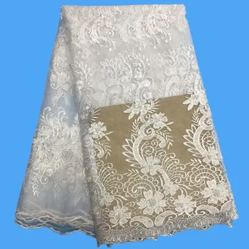 2019 French Lace Fabric White Wedding High Quality African Tulle Lace Fabric 5Yard 3D Flowers Embroidered Tulle Lace fabric
2019 French Lace Fabric White Wedding High Quality African Tulle Lace Fabric 5Yard 3D Flowers Embroidered Tulle Lace fabric