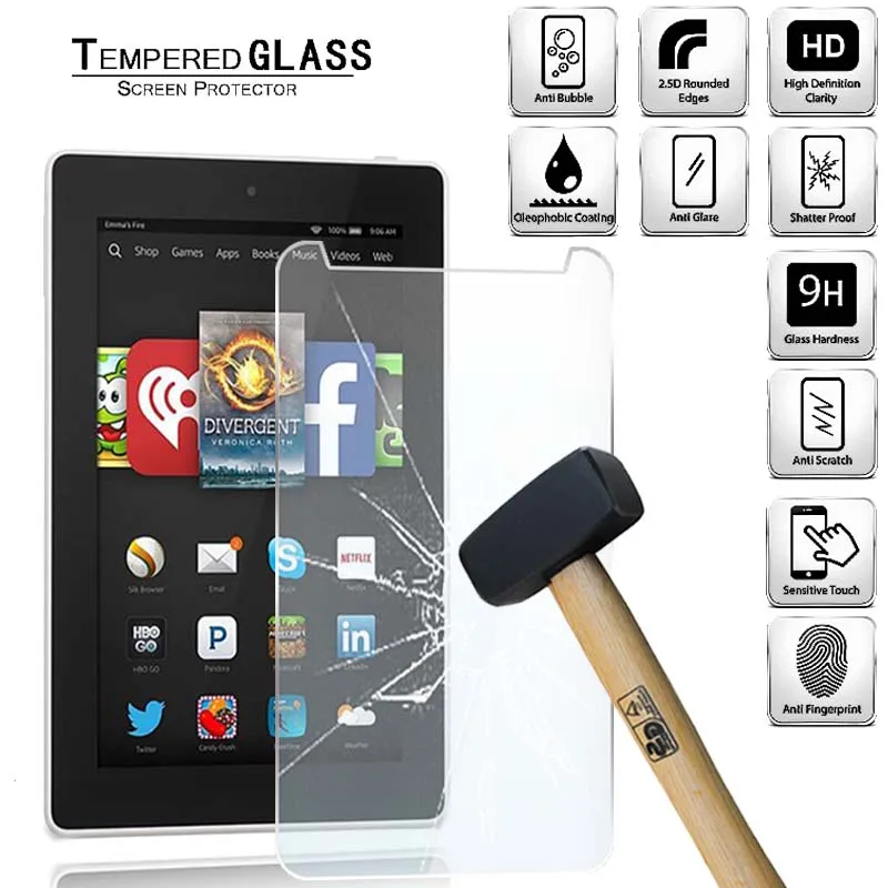 Tablet Tempered Glass Screen Protector Cover for Amazon Kindle Fire HD 7 (4th Gen 2014) Full Screen Coverage Tempered Film
Tablet Tempered Glass Screen Protector Cover for Amazon Kindle Fire HD 7 (4th Gen 2014) Full Screen Coverage Tempered Film