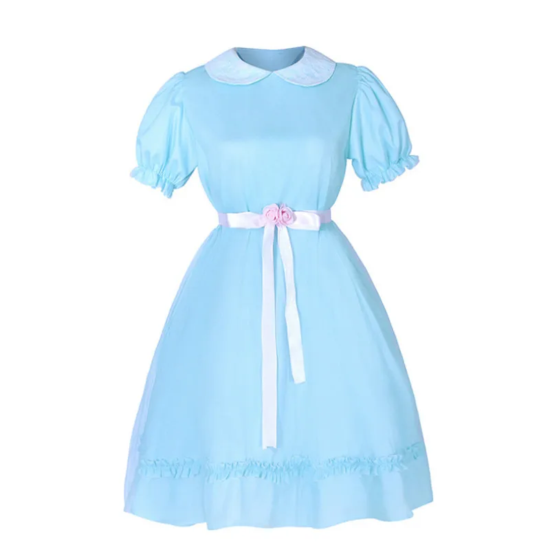 

The Shining Horror Movie Cosplay Grady Twin Daughter Lisa and Louise Girl Women Costume Party Lolita Dress Cosplay Costume