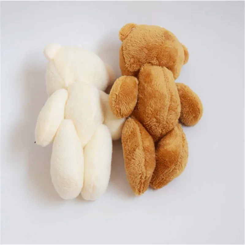 Cute Mini Joint Bear Plush Toys Lovely Kawaii Teddy Bear Dolls Pendant Wedding Party Gift 11cm 12pclot (5)