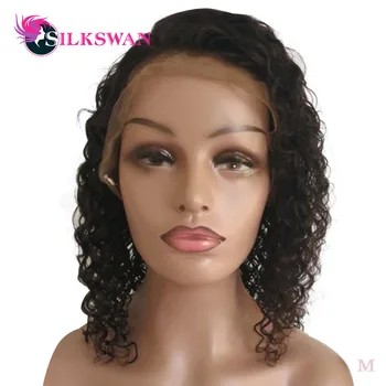 Silkswan Short Human Hair Wigs Kinky Curly Brazilian 13*4 Lace Front wigs For Women 150% Remy Hair Wigs 
Silkswan Short Human Hair Wigs Kinky Curly Brazilian 13*4 Lace Front wigs For Women 150% Remy Hair Wigs