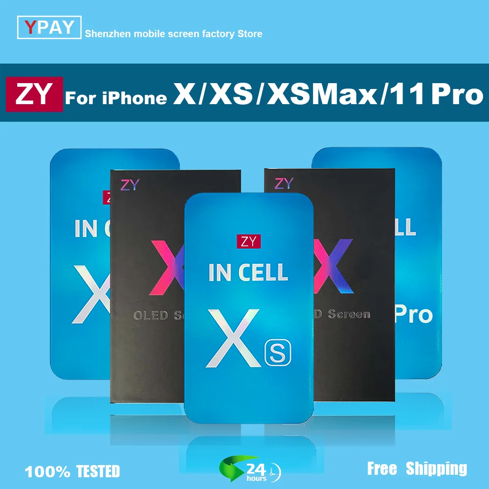 Сенсорный ЖК-экран ZY Incell для iPhone X XR Xs Max 1112 Pro MAX дигитайзер сенсорного экрана в