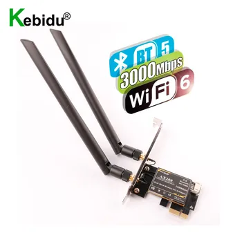 2.4G/5G Dual Band Wifi 6 PCIe Wireless Adapter Bluetooth 5.0 Network Wi-Fi Card 3000Mbps 2*8dBi Antenna For Intel AX200 802.11AX
2.4G/5G Dual Band Wifi 6 PCIe Wireless Adapter Bluetooth 5.0 Network Wi-Fi Card 3000Mbps 2*8dBi Antenna For Intel AX200 802.11AX