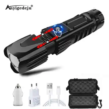 Highest lumen powerful XHP90 LED Flashlight Zoom Tactical Lamp XHP 50 90.2 70.2 Torch Waterproof Lamp 26650 battery for hunting
Highest lumen powerful XHP90 LED Flashlight Zoom Tactical Lamp XHP 50 90.2 70.2 Torch Waterproof Lamp 26650 battery for hunting