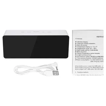 LED Mirror Alarm Clock Digital Snooze Table Clock Wake Up Light Electronic Large Time Temperature Display Home Decoration Clock
LED Mirror Alarm Clock Digital Snooze Table Clock Wake Up Light Electronic Large Time Temperature Display Home Decoration Clock