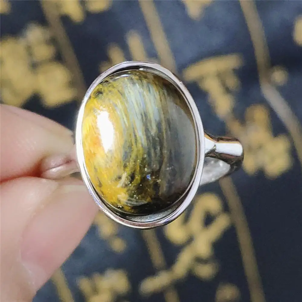 Newly Natural Yellow Pietersite Gemstone Chatoyant Adjustable Ring 15x12mm From Namibia 925 Silver Crystal Women Men AAAAA
Newly Natural Yellow Pietersite Gemstone Chatoyant Adjustable Ring 15x12mm From Namibia 925 Silver Crystal Women Men AAAAA