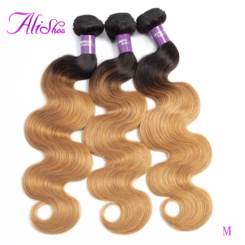 Alishes 1b 27 Bundles Ombre Human Hair Two Tone Color Brazilian Body Wave Hair Weave Bundles 1/3/4 pieces Remy Hair Extensions
Alishes 1b 27 Bundles Ombre Human Hair Two Tone Color Brazilian Body Wave Hair Weave Bundles 1/3/4 pieces Remy Hair Extensions