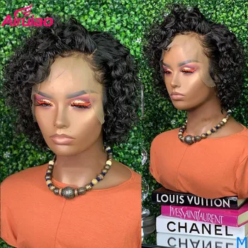 Brazilian Pixie Cut Short Curly Bob Wig Human Hair 13*4 Lace Front Wig For Black Women Preplucked Bleached Knot 150 Remy Closure
Brazilian Pixie Cut Short Curly Bob Wig Human Hair 13*4 Lace Front Wig For Black Women Preplucked Bleached Knot 150 Remy Closure