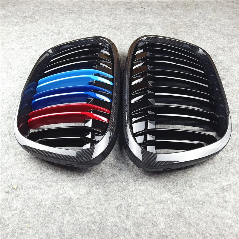 2 Piece Right & Left Car Front Bumper Grille For X1 F48 F49 2016-IN ABS Carbon Look Glossy Black Kidney Mesh Grill Grille
2 Piece Right & Left Car Front Bumper Grille For X1 F48 F49 2016-IN ABS Carbon Look Glossy Black Kidney Mesh Grill Grille