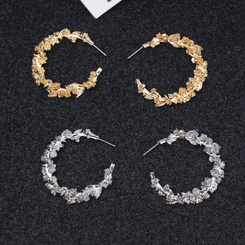 New Fashion Carved Rose Flower Leaf Dangle Earrings for Women Statement Golden Big Circle Round Earrings Wedding Party Jewelry
New Fashion Carved Rose Flower Leaf Dangle Earrings for Women Statement Golden Big Circle Round Earrings Wedding Party Jewelry