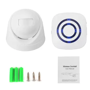 Wireless Doorbell 7m Welcome Alarm Doorbell PIR Store Shop Entry Motion Sensor Bell Alarm 36 Songs Adjustable with Night Light
Wireless Doorbell 7m Welcome Alarm Doorbell PIR Store Shop Entry Motion Sensor Bell Alarm 36 Songs Adjustable with Night Light