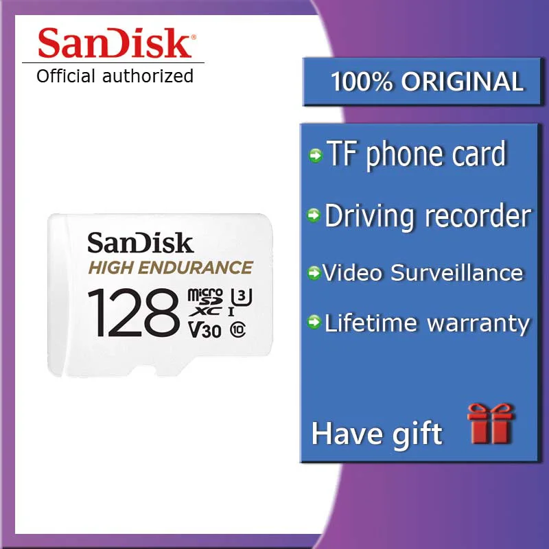 SanDisk Memory Card High Endurance Video Monitoring 32GB 64GB MicroSD Card Up to 100MB/s Class10 U3 TF Card for Video Monitoring
SanDisk Memory Card High Endurance Video Monitoring 32GB 64GB MicroSD Card Up to 100MB/s Class10 U3 TF Card for Video Monitoring