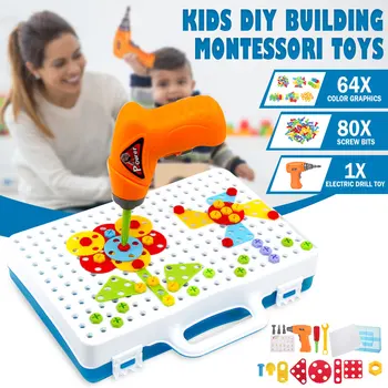 144pcs Creative Kids Electric Drill Toy Assembled Match Tool DIY Model Kit Educational Blocks Sets Toys For Boys Children Gift
144pcs Creative Kids Electric Drill Toy Assembled Match Tool DIY Model Kit Educational Blocks Sets Toys For Boys Children Gift