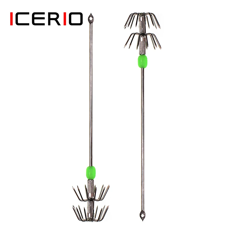 ICERIO 5/10/20/50PCS Stainless Steel Double Layers Umbrella Hook Squid Cuttlefish Octopus Fishing Jig Hooks
ICERIO 5/10/20/50PCS Stainless Steel Double Layers Umbrella Hook Squid Cuttlefish Octopus Fishing Jig Hooks