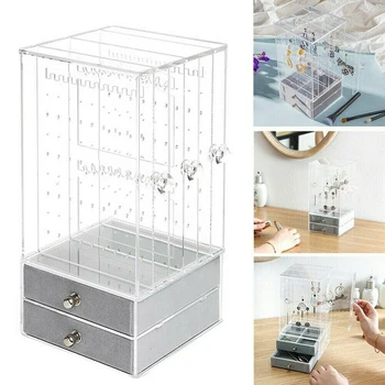 Acrylic Necklace Earring Storage Box Jewelry Display Stand Shelf Showing Case with Drawers Earring Organizer For Showcase
Acrylic Necklace Earring Storage Box Jewelry Display Stand Shelf Showing Case with Drawers Earring Organizer For Showcase
