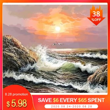 GCFHome Frame Wave DIY Painting By Numbers Sunset Picture By Numbers For Adults Modern Wall Art Decors Handpainted Diy Gift Art
GCFHome Frame Wave DIY Painting By Numbers Sunset Picture By Numbers For Adults Modern Wall Art Decors Handpainted Diy Gift Art