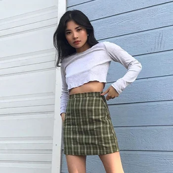 Foridol Plaid Green Skirts Womens High Waist Streetwear Chic Mini Skirt 2020 Summer New Vintage Skirts Bottom Faldas
Foridol Plaid Green Skirts Womens High Waist Streetwear Chic Mini Skirt 2020 Summer New Vintage Skirts Bottom Faldas
