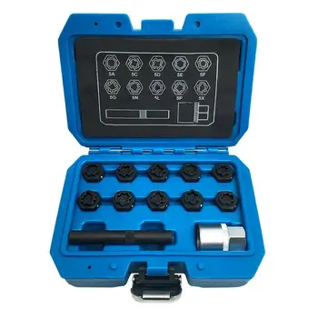 12pcs Auto Wheel Nut Lock Key Screws Socket Set Anti-theft Removal Tool for Mercedes Benz GLK CLC CLS CLK Bearing Removal Tool
12pcs Auto Wheel Nut Lock Key Screws Socket Set Anti-theft Removal Tool for Mercedes Benz GLK CLC CLS CLK Bearing Removal Tool