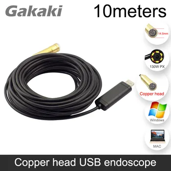 Gakaki USB 14mm 10M Length Mini Waterproof Snake Pipe Cam Endoscope Borescope Inspection Camera Endoscopio With 4 LED Light 
Gakaki USB 14mm 10M Length Mini Waterproof Snake Pipe Cam Endoscope Borescope Inspection Camera Endoscopio With 4 LED Light